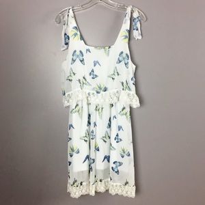 NEW Disney Alice in Wonderland Looking Glass Butterfly Dress XS